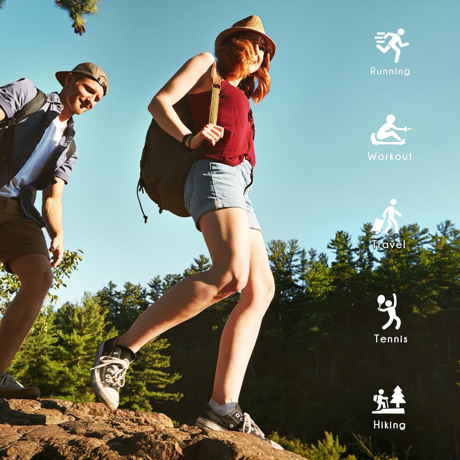 BRISIRA Coolmax Bamboo Viscose Women Compression Running Ankle Socks No Show Athletic Wicking Thick Cushioned Arch Support - Image 5