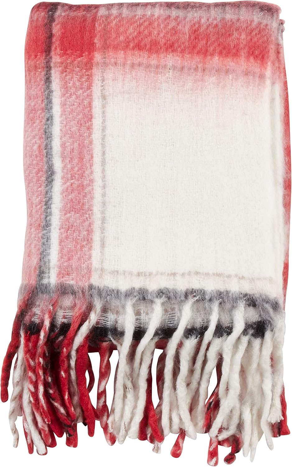SARO LIFESTYLE Plaid Design Throw Blanket