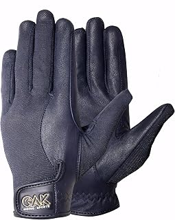 AK Summer Horse Riding Gloves in Soft Leather with Breathable Mesh, Solar Tech