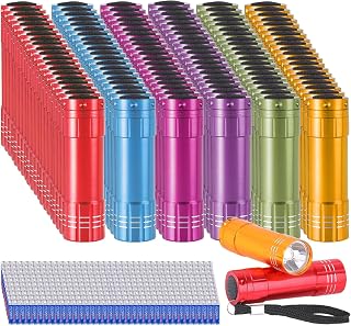 KunHe 120 Pack Small Mini Cheap Flashlight Bulk with Batteries Aluminum Bulk Flashlights for Camping Essentials Emergency Power Outage Bulk Gift