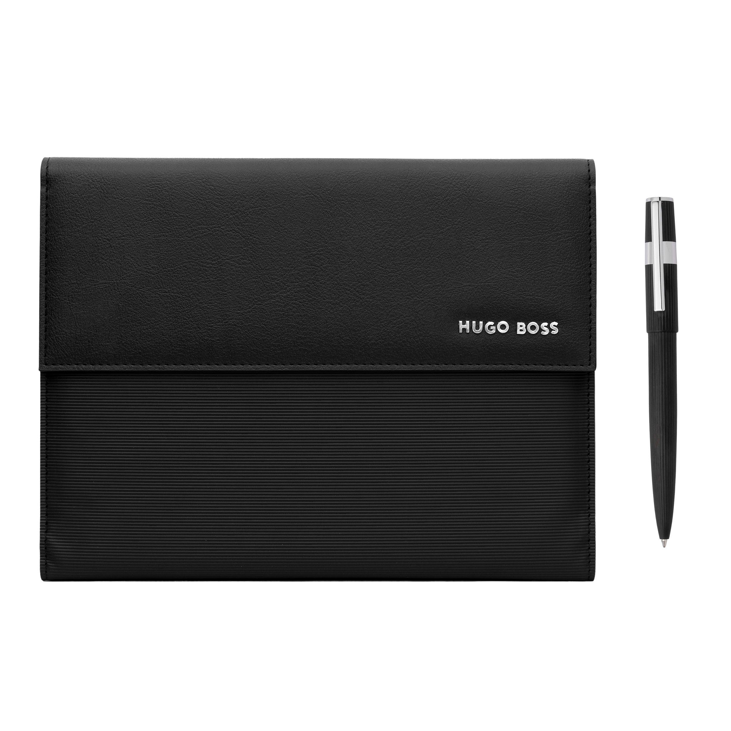 Hugo Boss Schreib-Set HPBM285A (Kugelschreiber & A5 Schreibmappe) | Geschenkbox