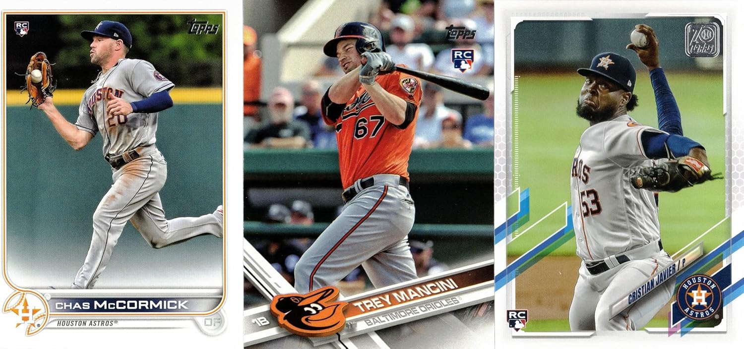 2022 Houston Astros Rookie Card Team Set of 12 Baseball Cards: 2011 Bowman Jose Altuve, 2020 Bowman Yordan Alvarez, 2022 Topps Jeremy Pena, 2005 Donruss Justin Verlander, and more!