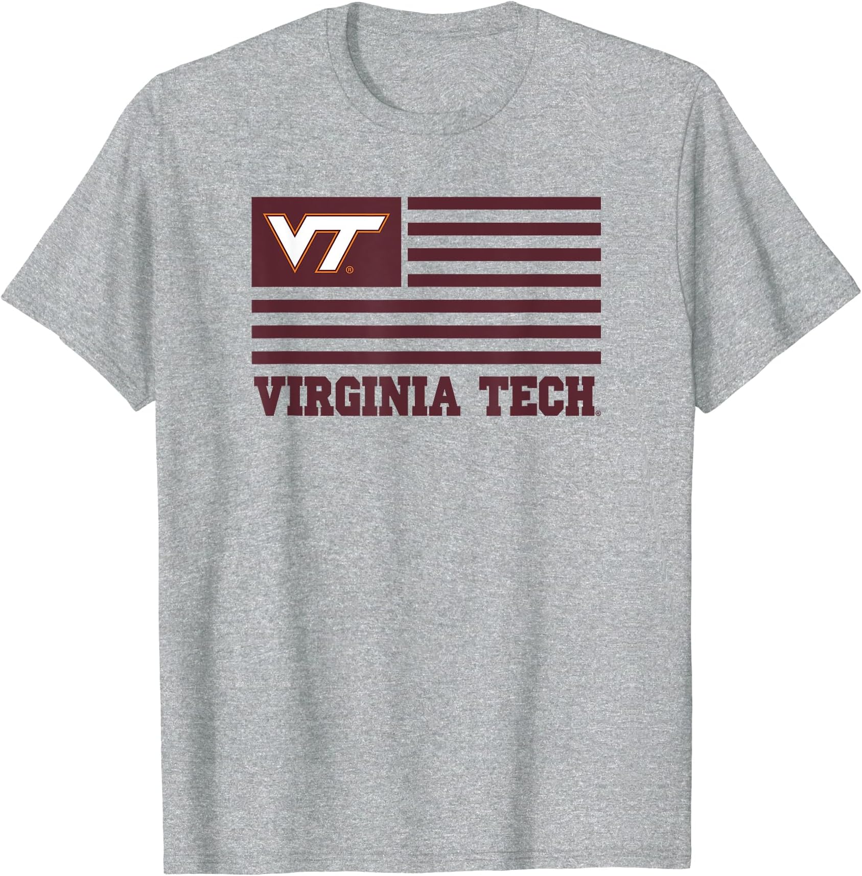 Elite AuthenticsVirginia Tech Hokies Patriotic American Flag Women Kids Men T-ShirtOEKO-TEX STANDARD 100