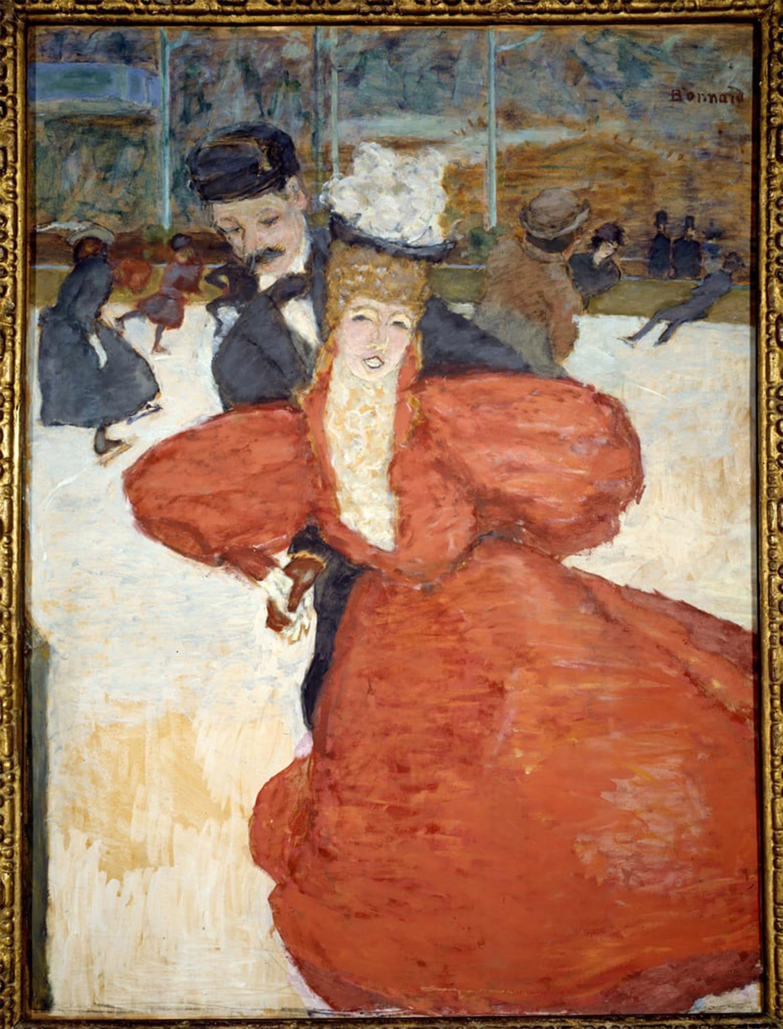 ARTXLXXBN Famous Painting Canvas Artwork Graffiti Print Skaters by Pierre Bonnard Portrait Canvas Image for Home Decor 60x90cm