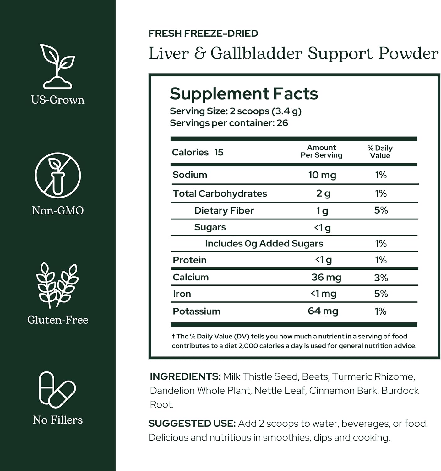 Eclectic Herb - Liver & Gallbladder Support Powder | Silymarin Supplement | Milk Thistle, Dandelion, Beet Root | Natural, Vegan, Non-GMO, Gluten Free (3.2 oz | 90 g)