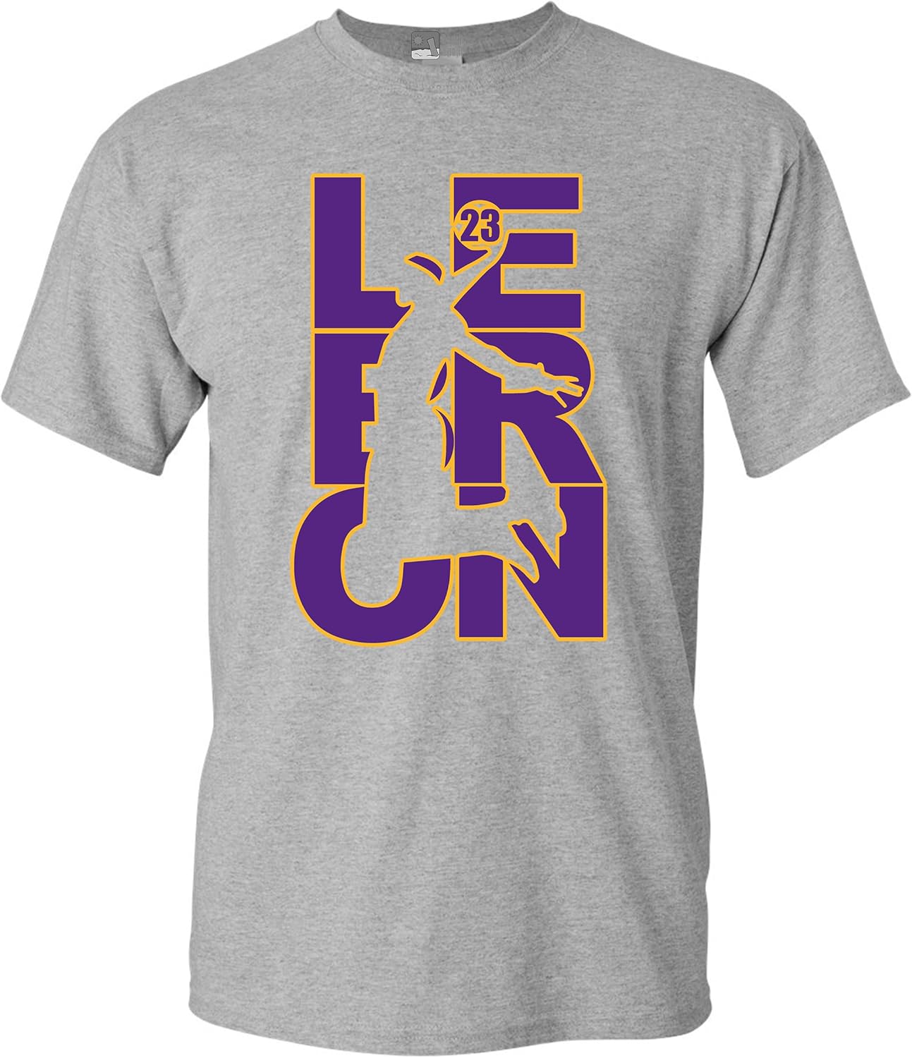 L23 23 LA Basketball Sports Fan Wear DT Adult T-Shirt Tee