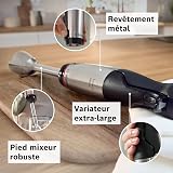 Bosch, Hand Blender, ErgoMaster 6 Series, 1000 Watt Air-Cooled Motor, Extra Wide Speed Variator, QuattroBlade System Pro Mixing System, Accessories Included, MSM6M673 - 4