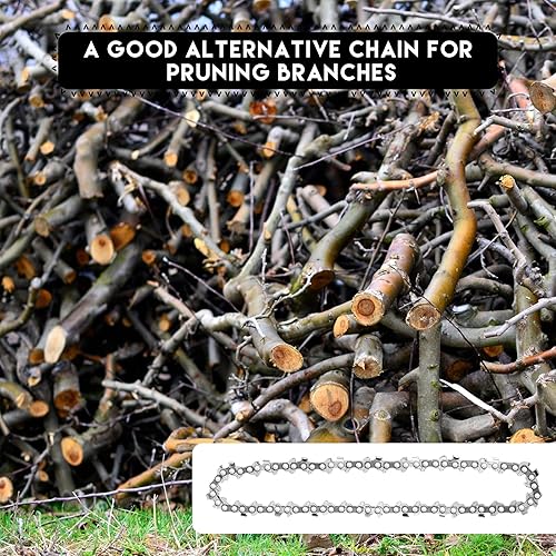 Miniatura 6 de Mini motosierra de repuesto inalámbrica eléctrica portátil, cadena de 24 V para cortar ramas de madera (4 piezas, 6 pulgadas)
