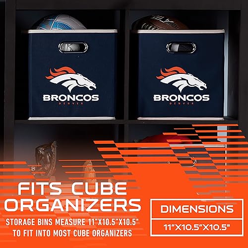 Miniatura 222 de Cubo de almacenamiento Franklin Sports, de tela, del equipo de la NFL, apto para adaptarse a contenedores de almacenamiento (11 x 10.5 x 10.5), San
