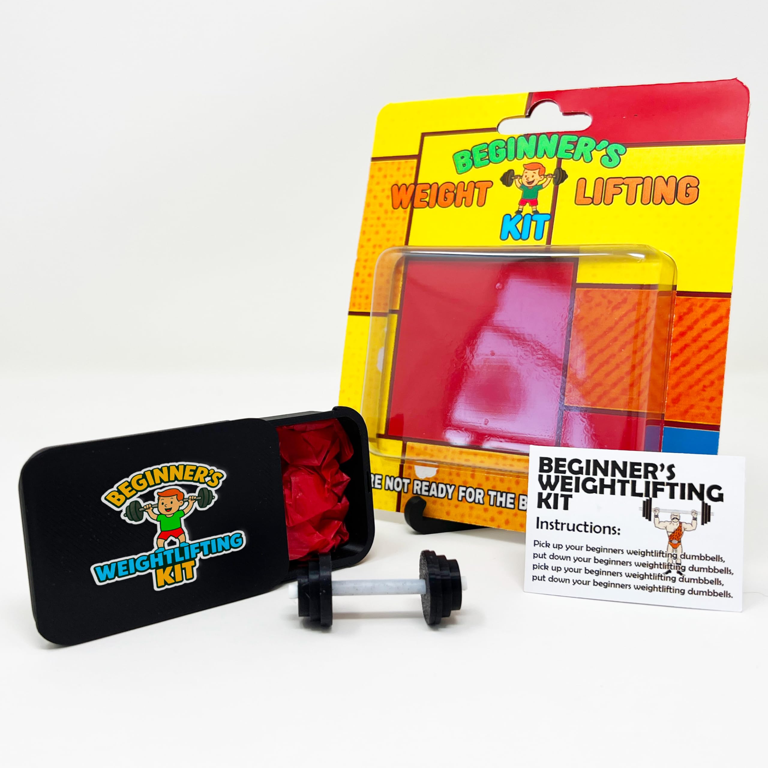 Beginner's Weightlifting Kit (with Gift Bag) - Novelty Gift Idea - Ideal For Birthday Presents, Wedding Favours, Party Bags etc