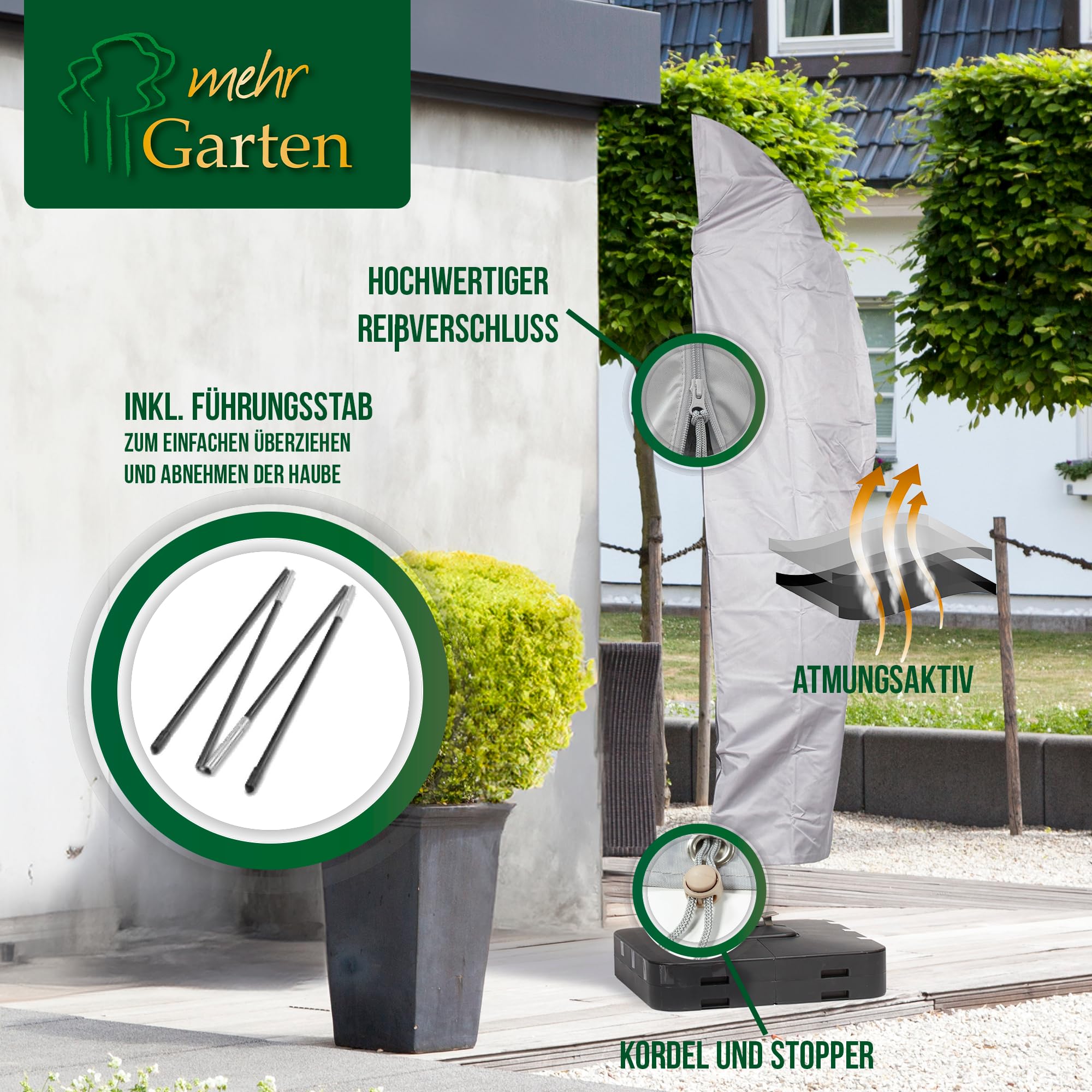 Premium Protect Sonnenschirm Schutzhülle, 265x40/70/50 cm