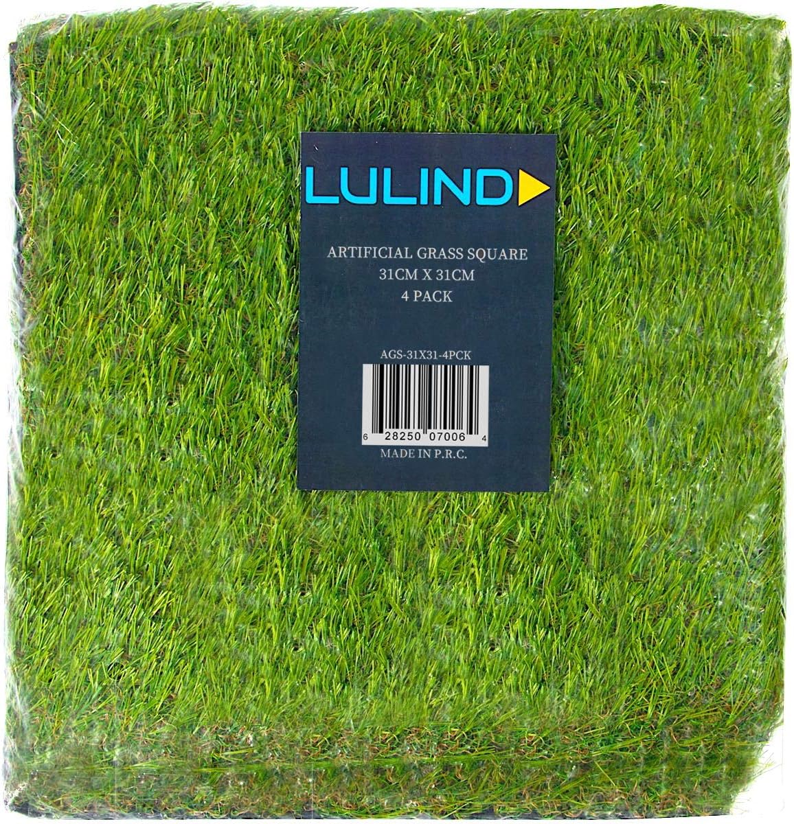 Artificial Grass Square Tiles - 12.2 x 12.2 Inch (4 Pack)