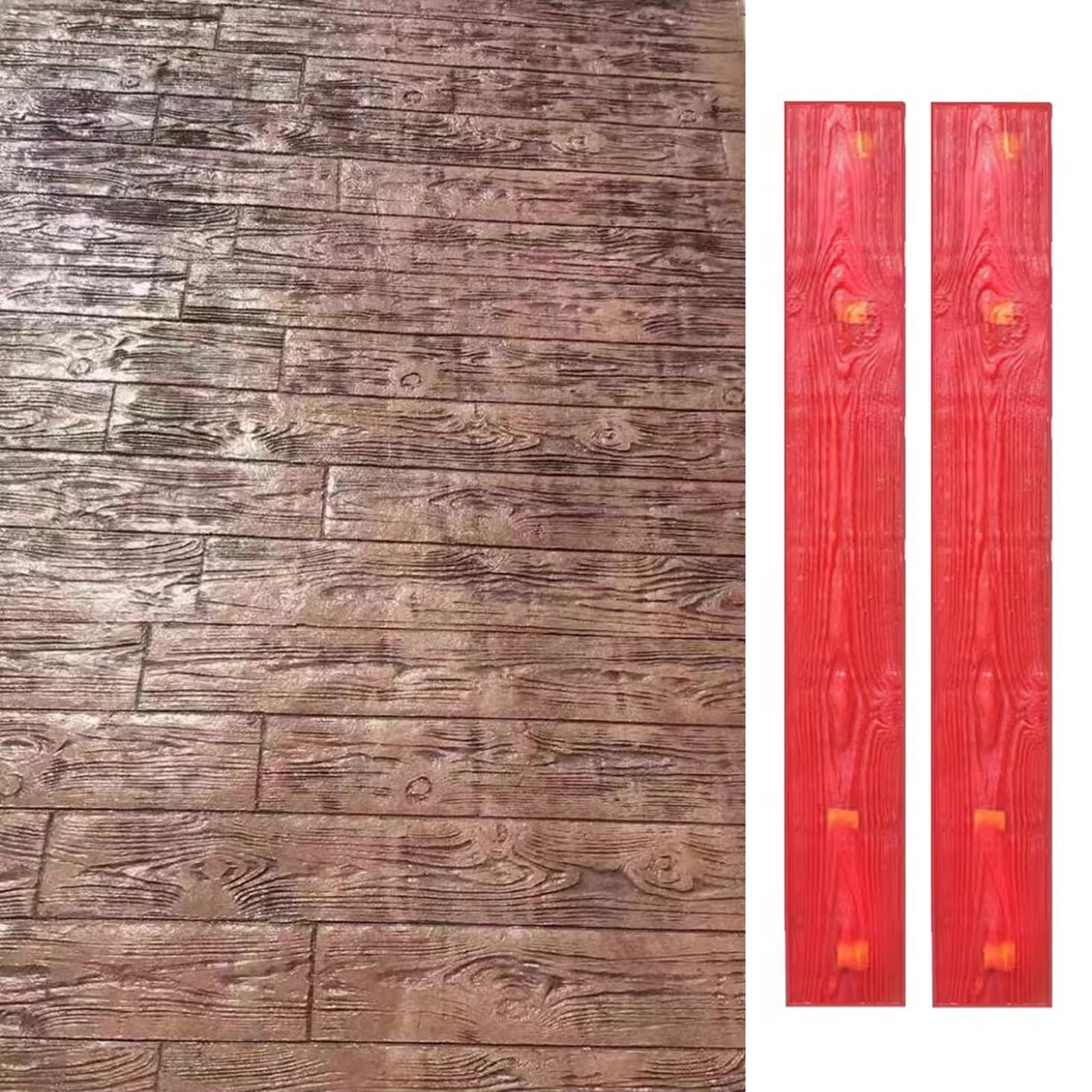 Mata o strukturze betonu, 120 x 15 cm – forma do odlewania betonu do użytku na zewnątrz, idealna do projektów dla majsterkowiczów i ogrodów (zestaw 2-częściowy)