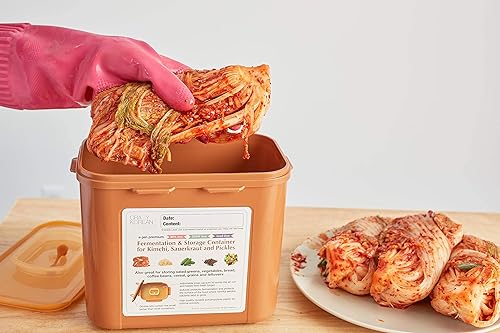 Miniatura 9 de Auténtico contenedor Crazy Korean Cooking Kimchi de 0.9 galones (3.4 litros), paquete de 2