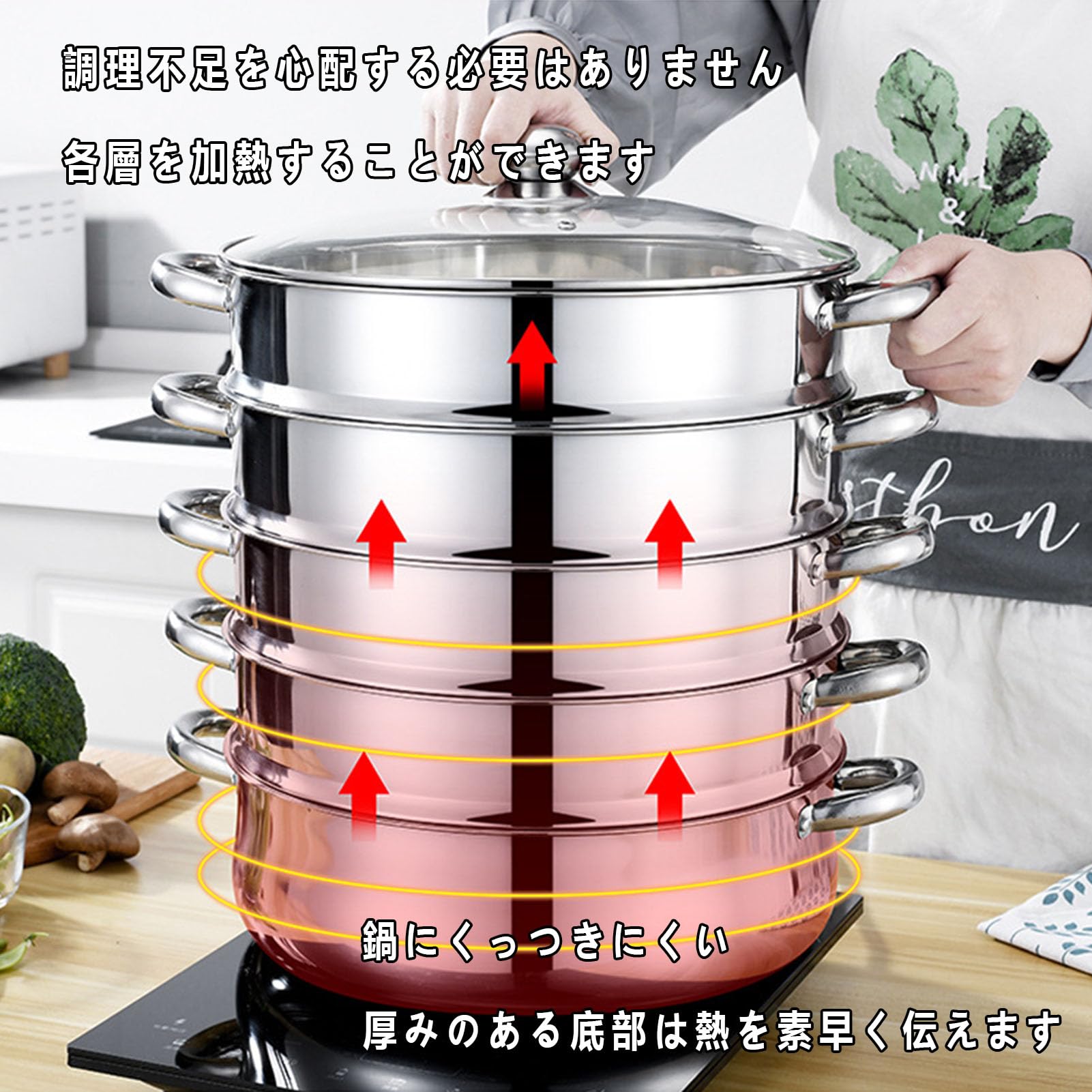 Amazon | 蒸し鍋 蒸しもの鍋 蒸鍋 鍋 ステンレス蒸し器 多層 Amazon | 蒸し鍋 蒸しもの鍋 蒸鍋 鍋 ステンレス蒸し器 多層