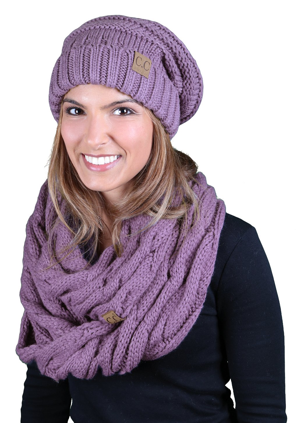 Funky JunqueFunky Junque Oversized Slouchy Beanie Bundled with Matching Infinity Scarf