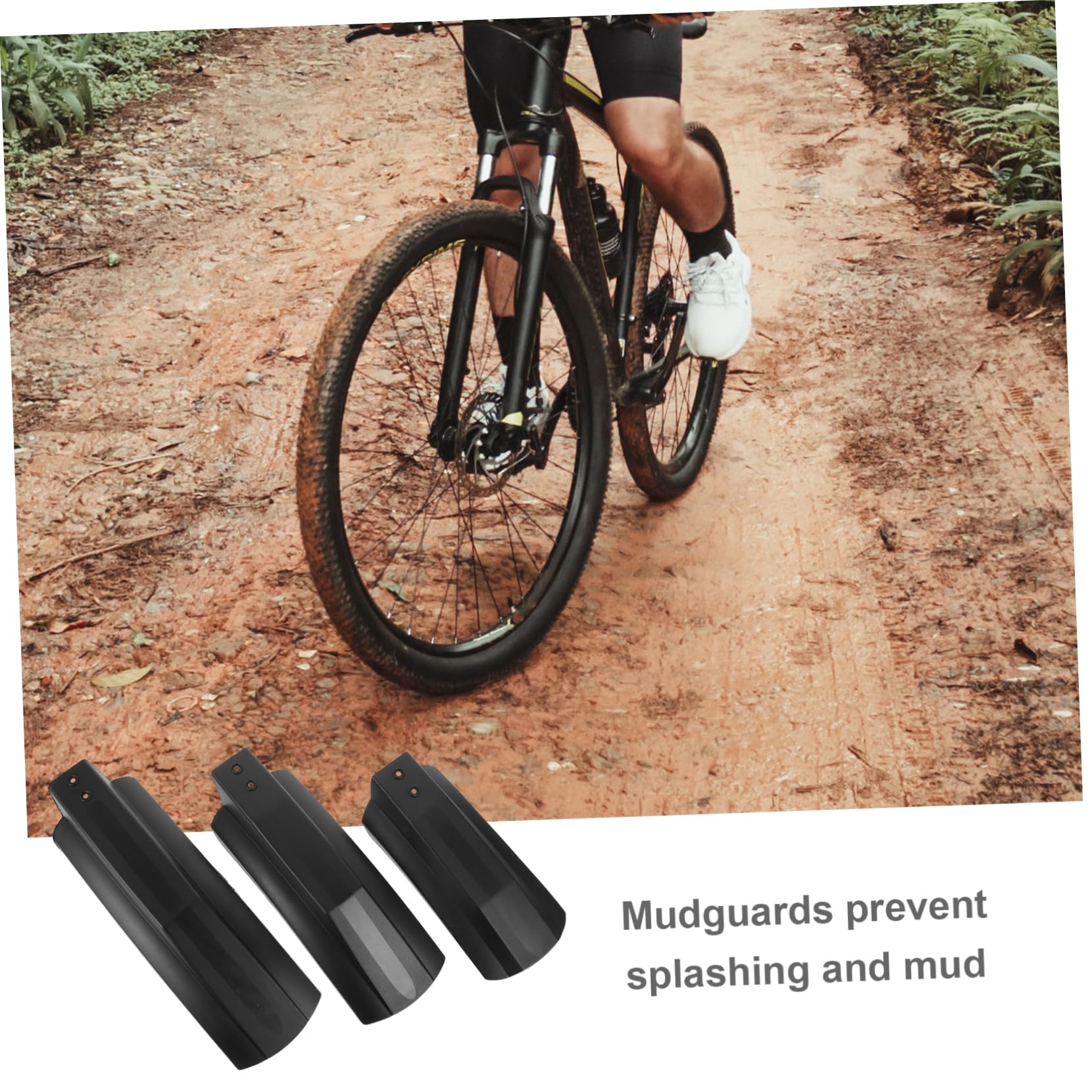 Sosoport Garde-Boue vélo Lunettes de Cyclisme Garde-Boue de Cyclisme Pratique chaîne de vélo béquille saleté Garde-Boue pour vélo Garde Boue vélo Garde Boue VTT Plastique Black