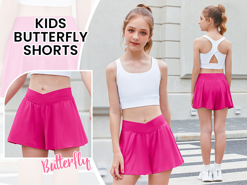 GYRATEDREAM Girls Athletic Shorts Kids Summer Quick Dry Running Soccer Shorts Sports Active Lightweight Shorts For 5 6y Black