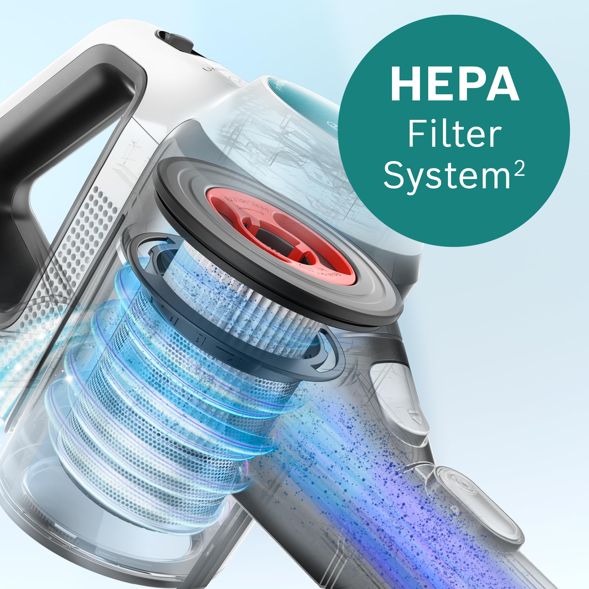 Bosch Akku-Staubsauger Unlimited 7 ProHygienic Aqua BKS71HYG4, kabellos, 2in1 Saugen & Wischen, Knickrohr, HEPA-Filtersystem, 10 J. Motorgarantie, Wechselakku, Mini-Turbo-Düse, Made in Germany, weiß