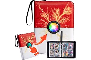 Colorful Light Flashing 4-Pocket Card Binder for Pokémon and TCG Cards (440 Cards)