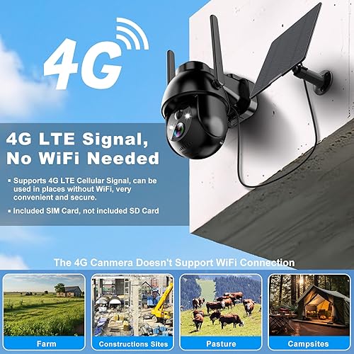 Miniatura 3 de Cámaras de seguridad solares inalámbricas para exteriores, 2K alimentado por batería PTZ WiFi 3MP Cámara de seguridad interior para el hogar con