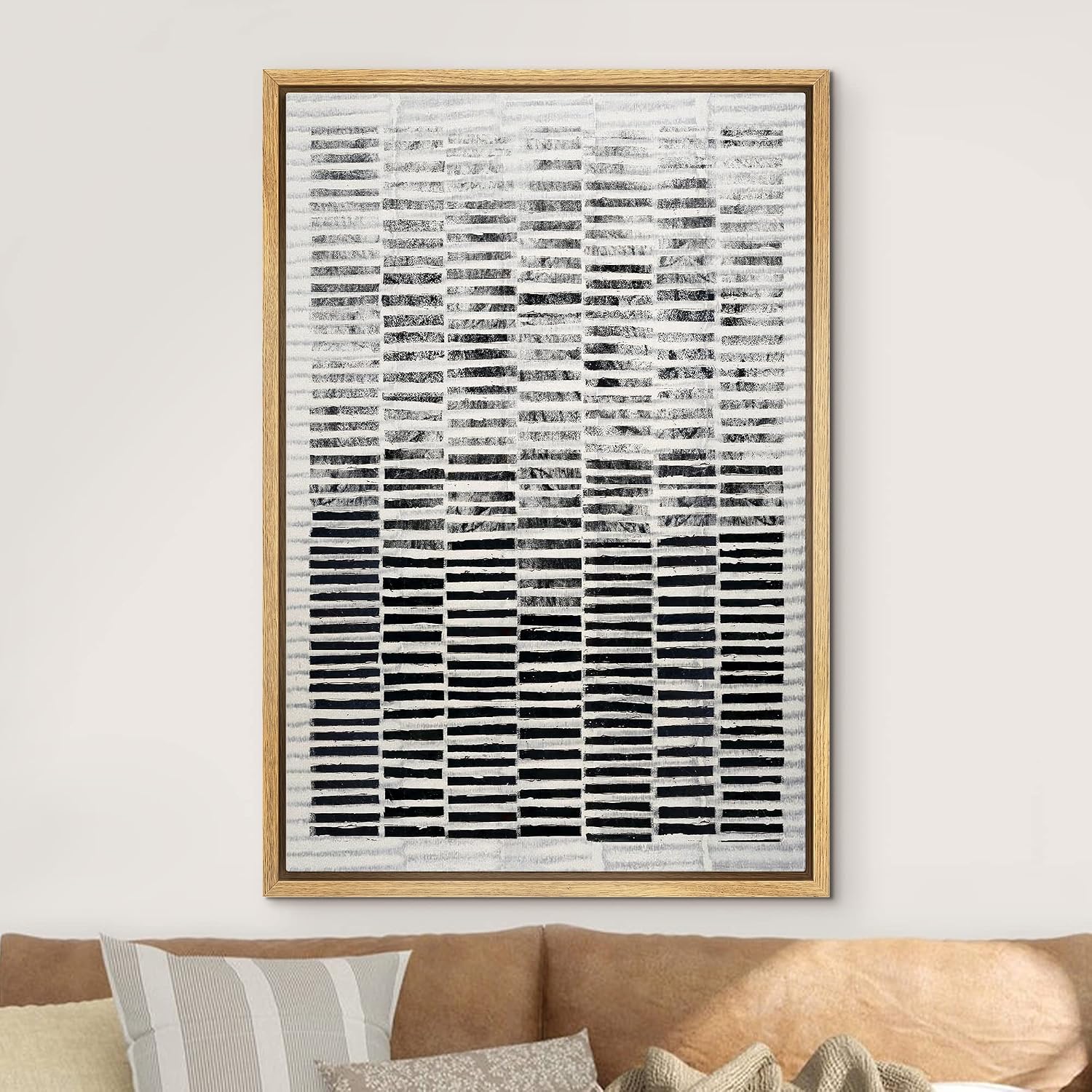 Neutral abstract wall art print large scale warm tones