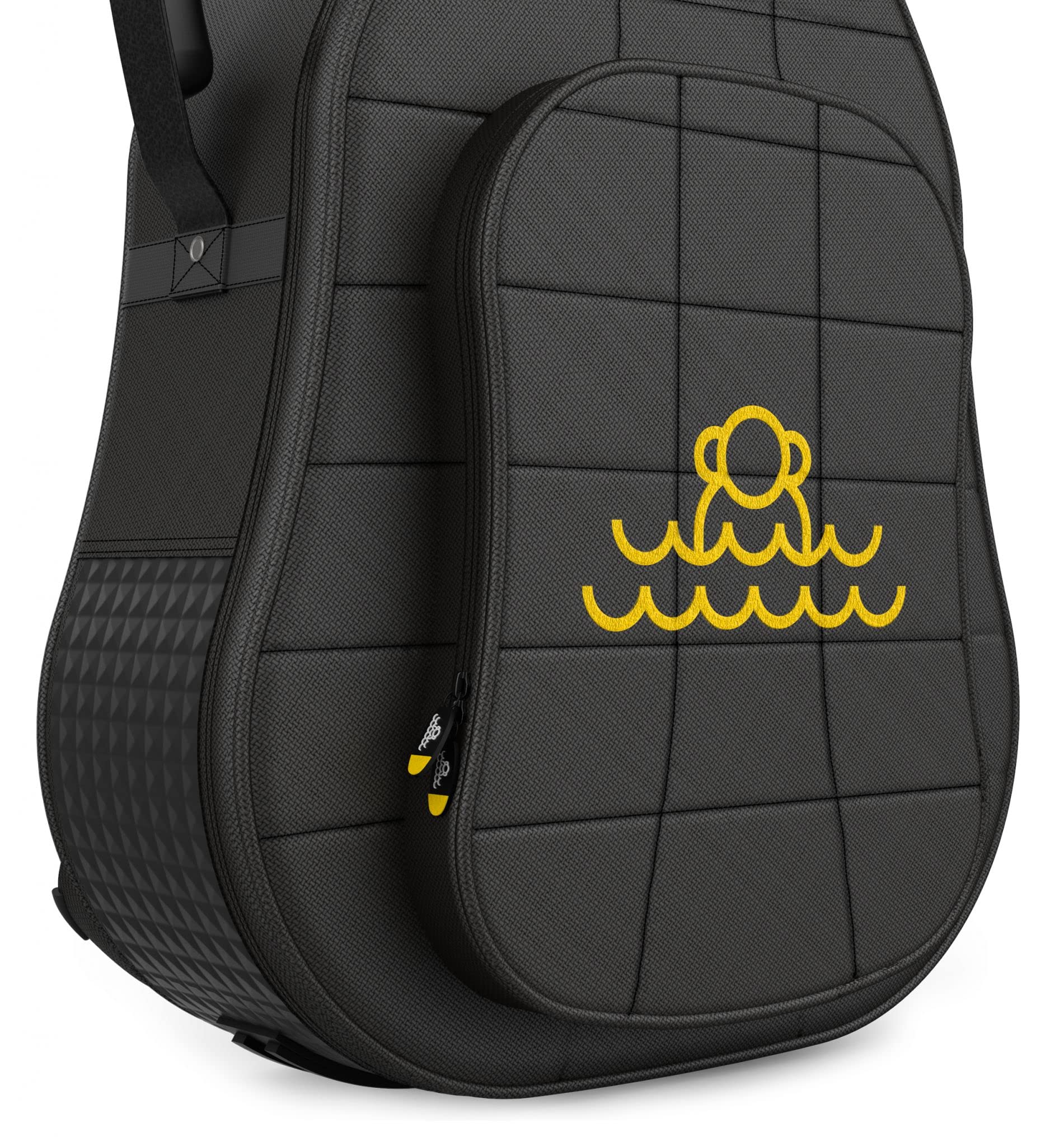 Monkey Loop Rocking Acoustic - Borsa per Chitarra con Imbottitura da 26 mm - Borsa Semirigida per Chitarra Acustica - Tasca Esterna per Accessori - Cinghie Regolabili - Resistente all´Acqua