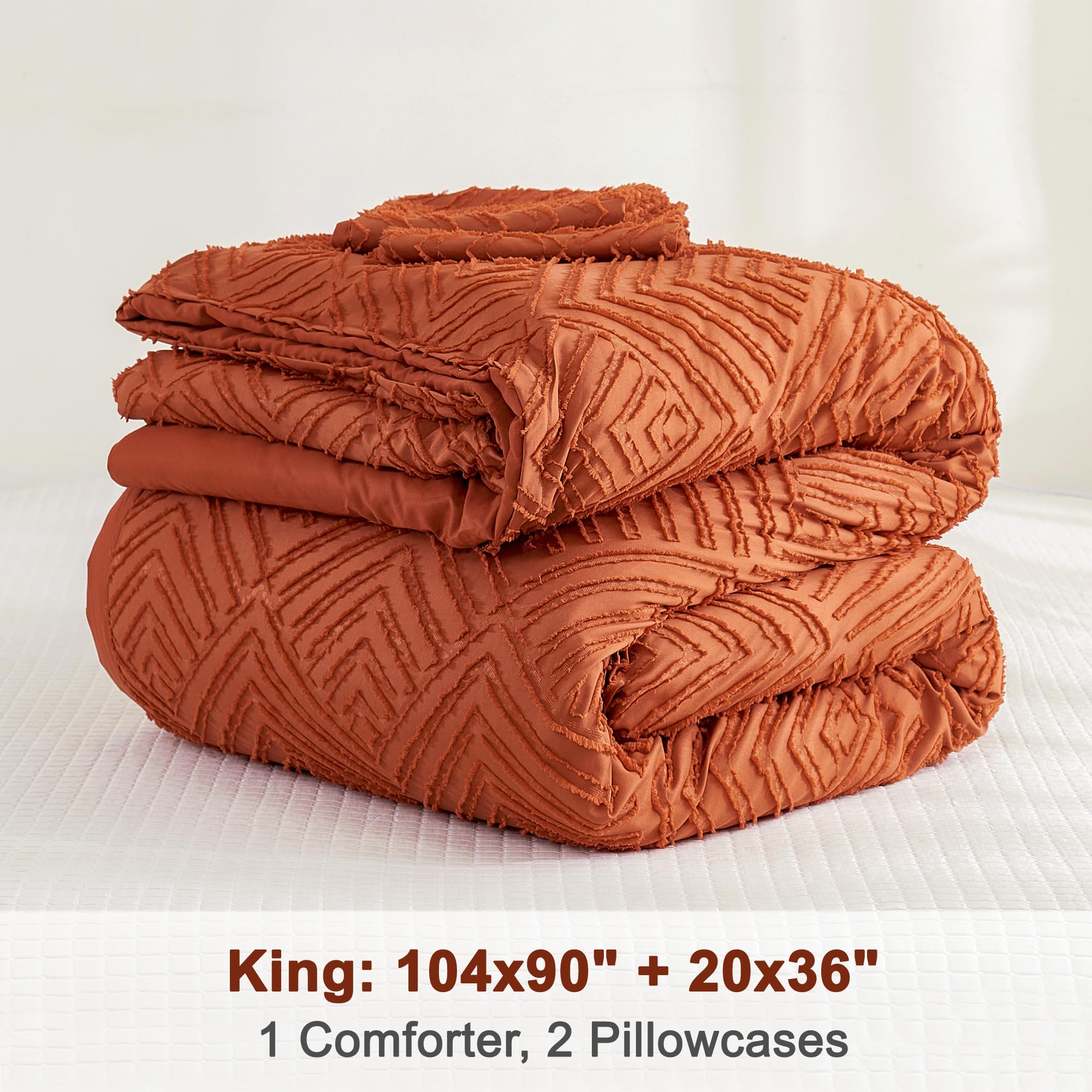 Litanika Set copripiumino king size, 3 pezzi, con volant