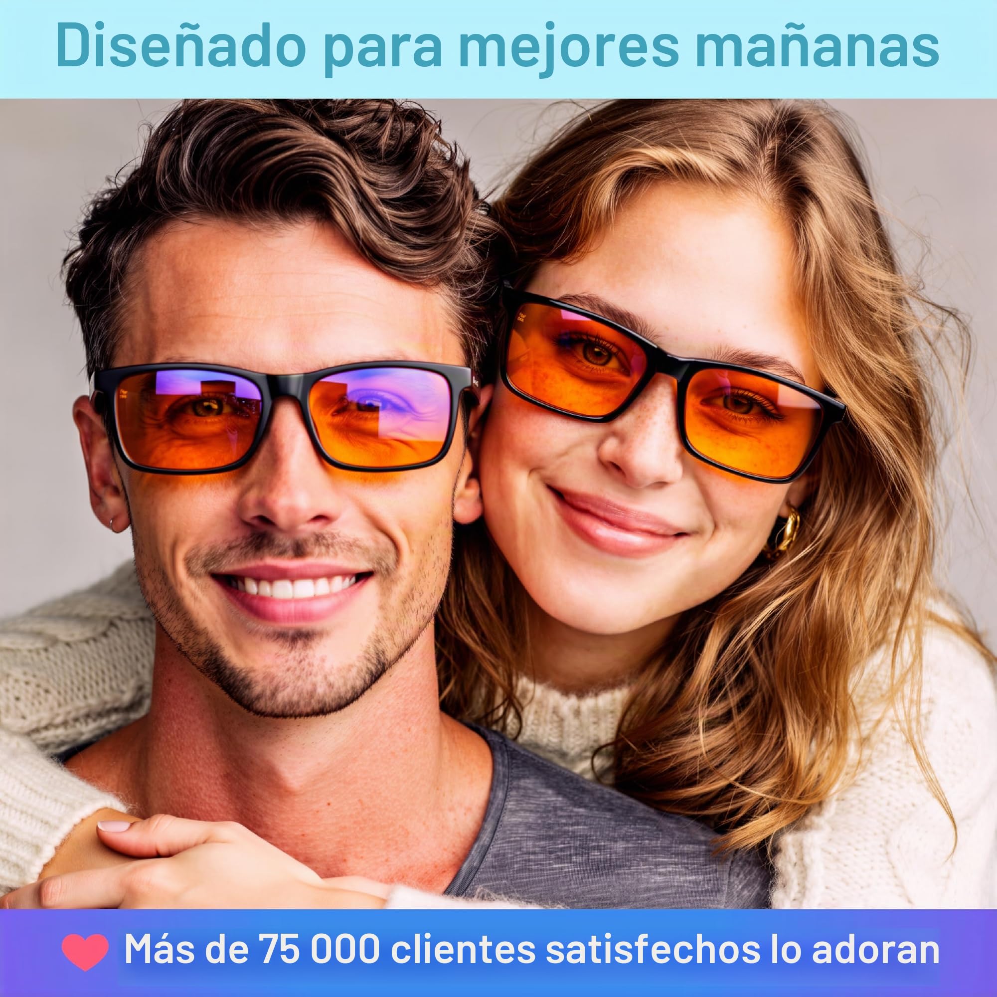 Amber Blue Light Blocking Glasses for Sleep - Computer Glasses - Orange Blue Light Glasses - Amber Glasses to Block Blue Light - Sleep Glasses Blue Light Blocking - Amber Blue Blockers for Men & Women