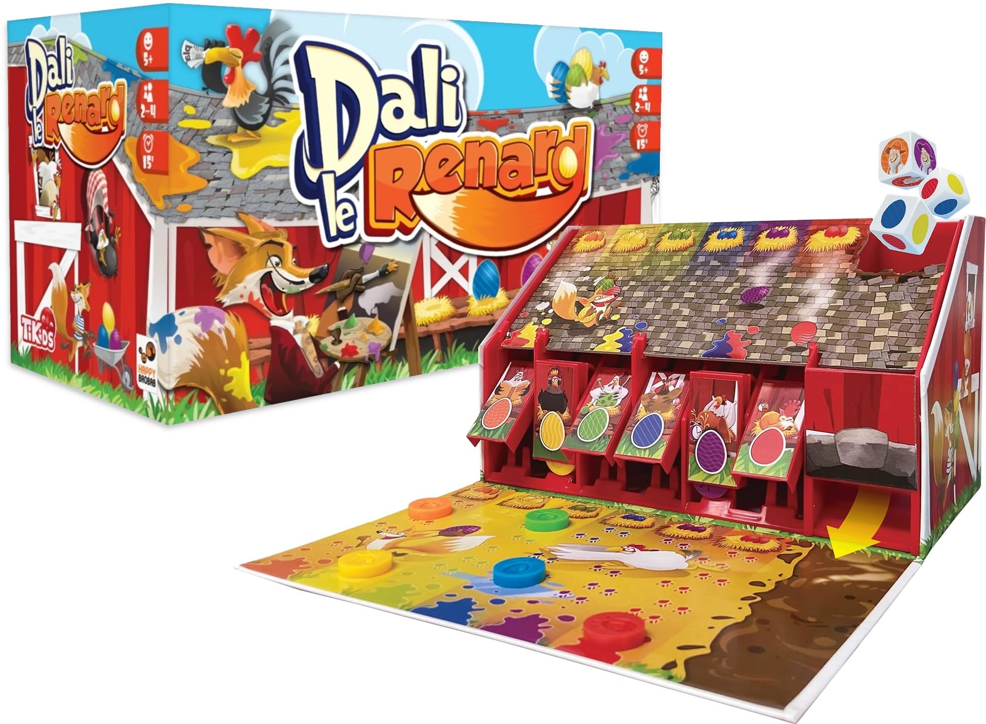 Tiki Editions - Dali le Renard - Jeu de Prise de Risque et Stop ou Encore - Stratégie Pour 2 à 4 joueurs - Français - TIKIDAFR01