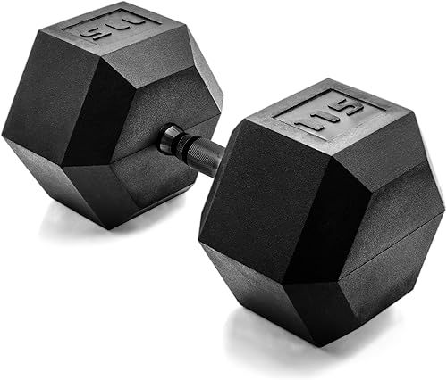 Miniatura 96 de CAP Barbell Coated Hex Dumbbell Weight - Single | 10-120 lbs | Multiple Options