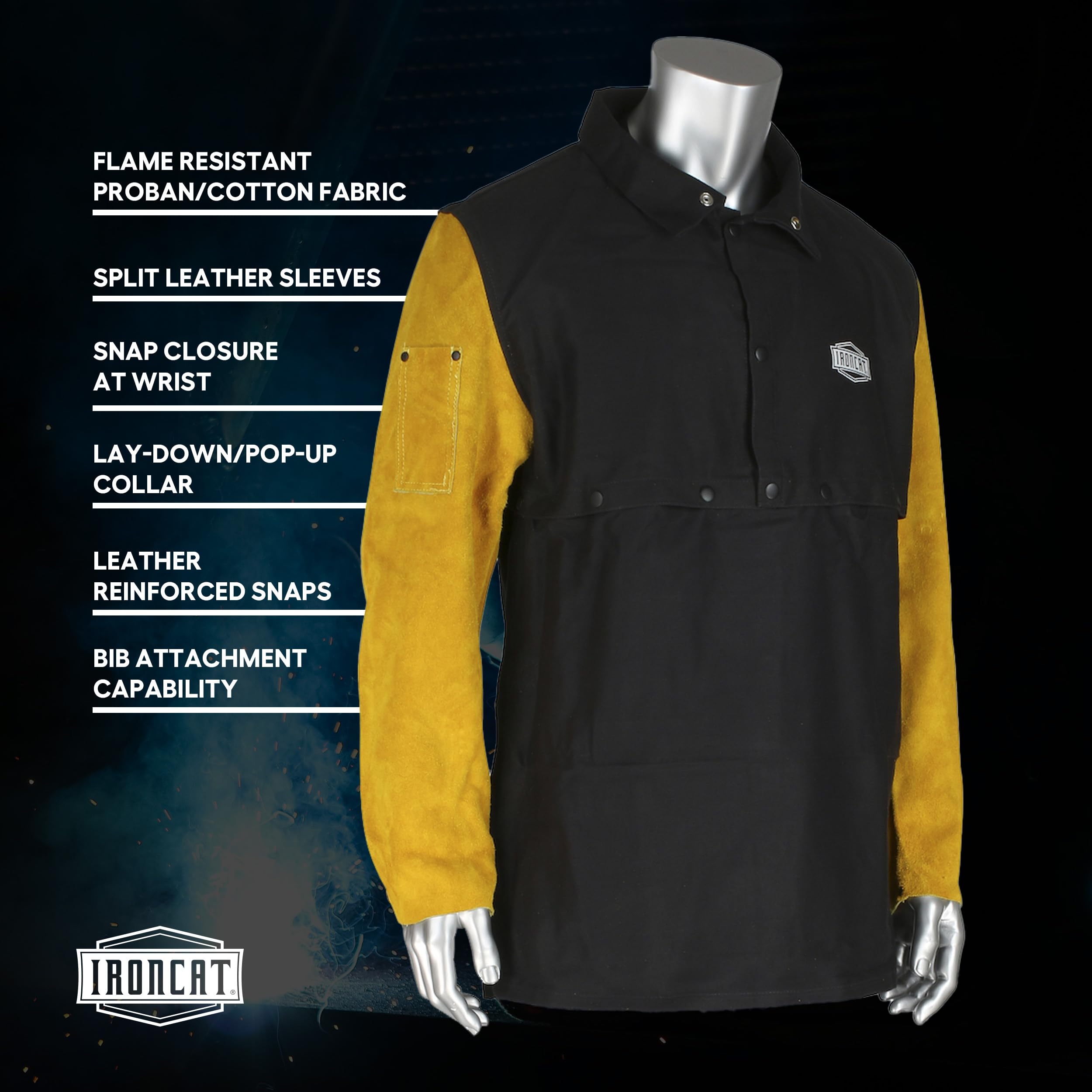 Ironcat 8051/L Welding - Cotton Black L