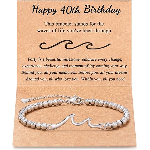Tarsus Birthday Gifts for Women, Through The Waves of Life, Birthday Bracelet for Women Friend Sister Daughter Mom Grandma...