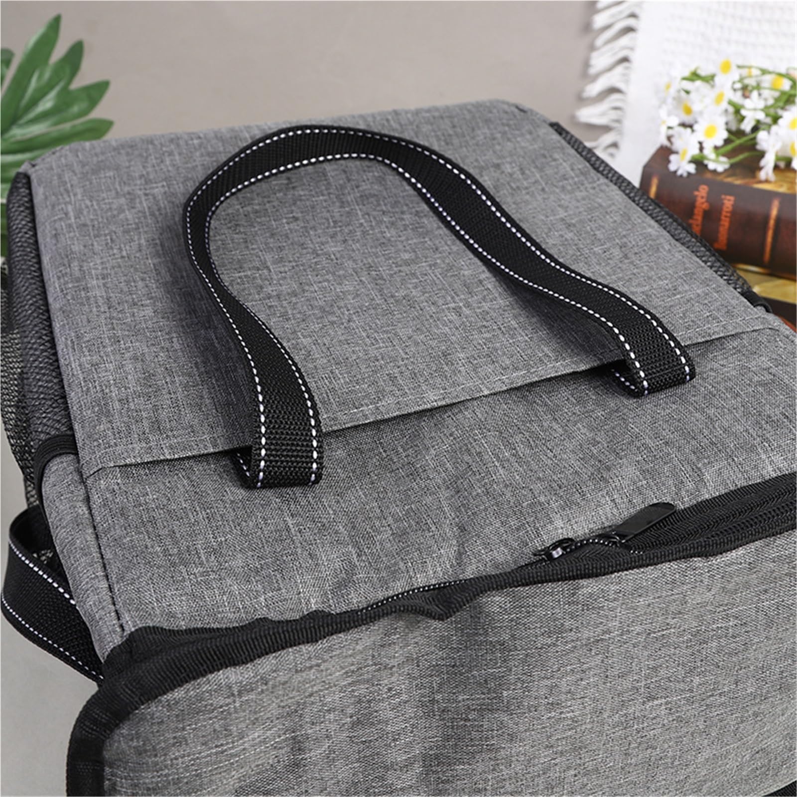 Bolsa Enfriadora de Vino para 6 Botellas, Bolsa Isotérmica Aislada y a Prueba de Fugas con Asa y Correa de Hombro, para Picnic Camping Viaje(Gray)