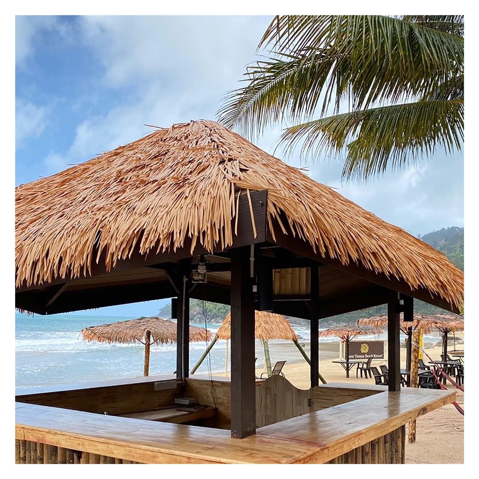 Rollo De Paja Artificial, Paja Falsa Artificial Techo, Decoración De Paja Retardante Simulada, Rollo De Paja De Plástico, para Bar Jardín Gazebo Sombrilla Terraza(0.5x10m(19.7x393.7in))