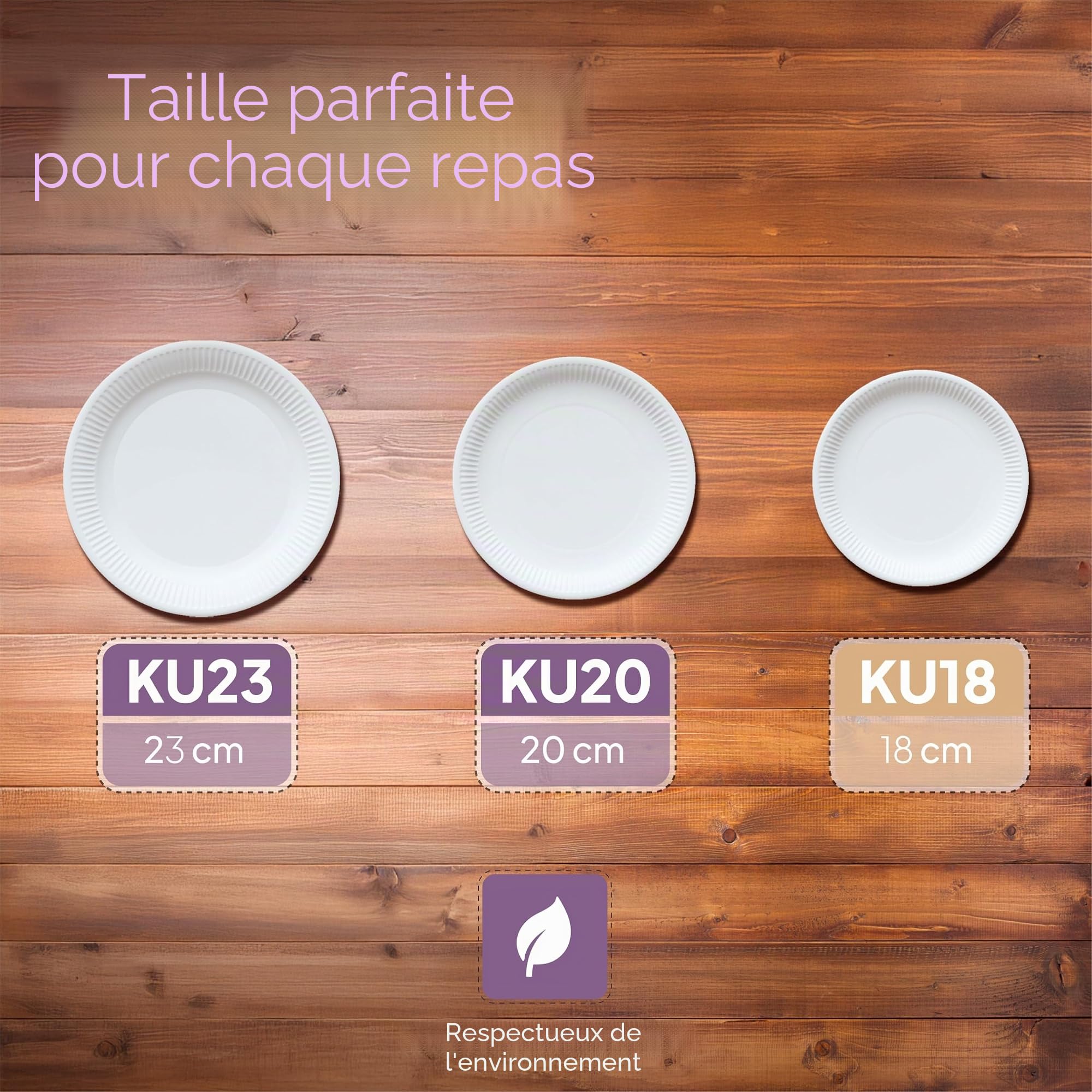 Inoverse Lot De 1000 Assiettes En Carton Blanches – Ø 23 Cm, Assiettes Rondes Jetables Écologiques Pour Gâteaux, Fêtes Et Événements