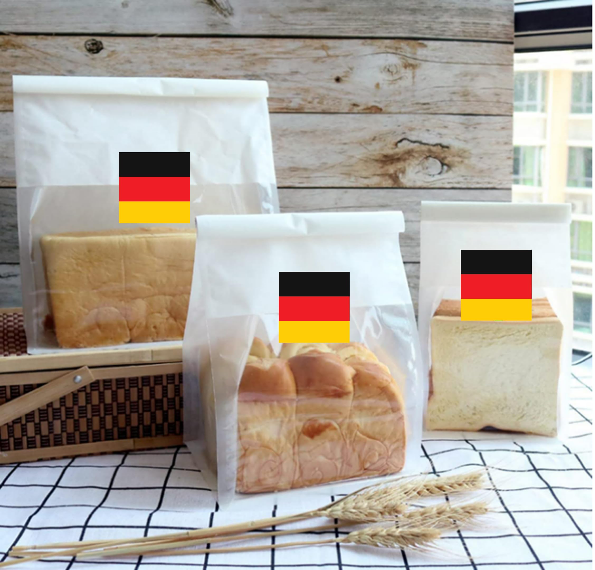 500 stickers Duitsland vlag 3,8 x 3,8 cm - vlag stickers - etiketten op rol vierkant