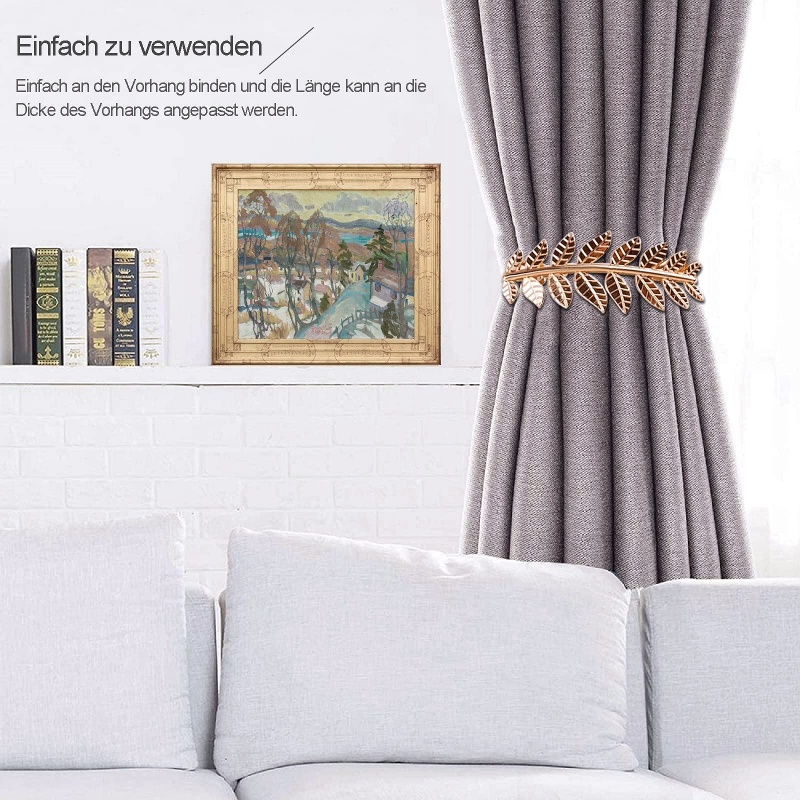 Embrasses Rideaux AMONENZ En Alliage Zinc - Lot De 2 Avec Chevilles - Design Circulaire