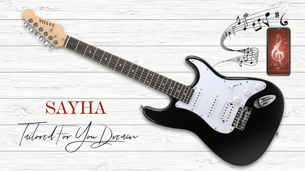 ギター sa-ya Amazon.com: SAYHA Electric Guitar, 39 Inch Solid Full-size