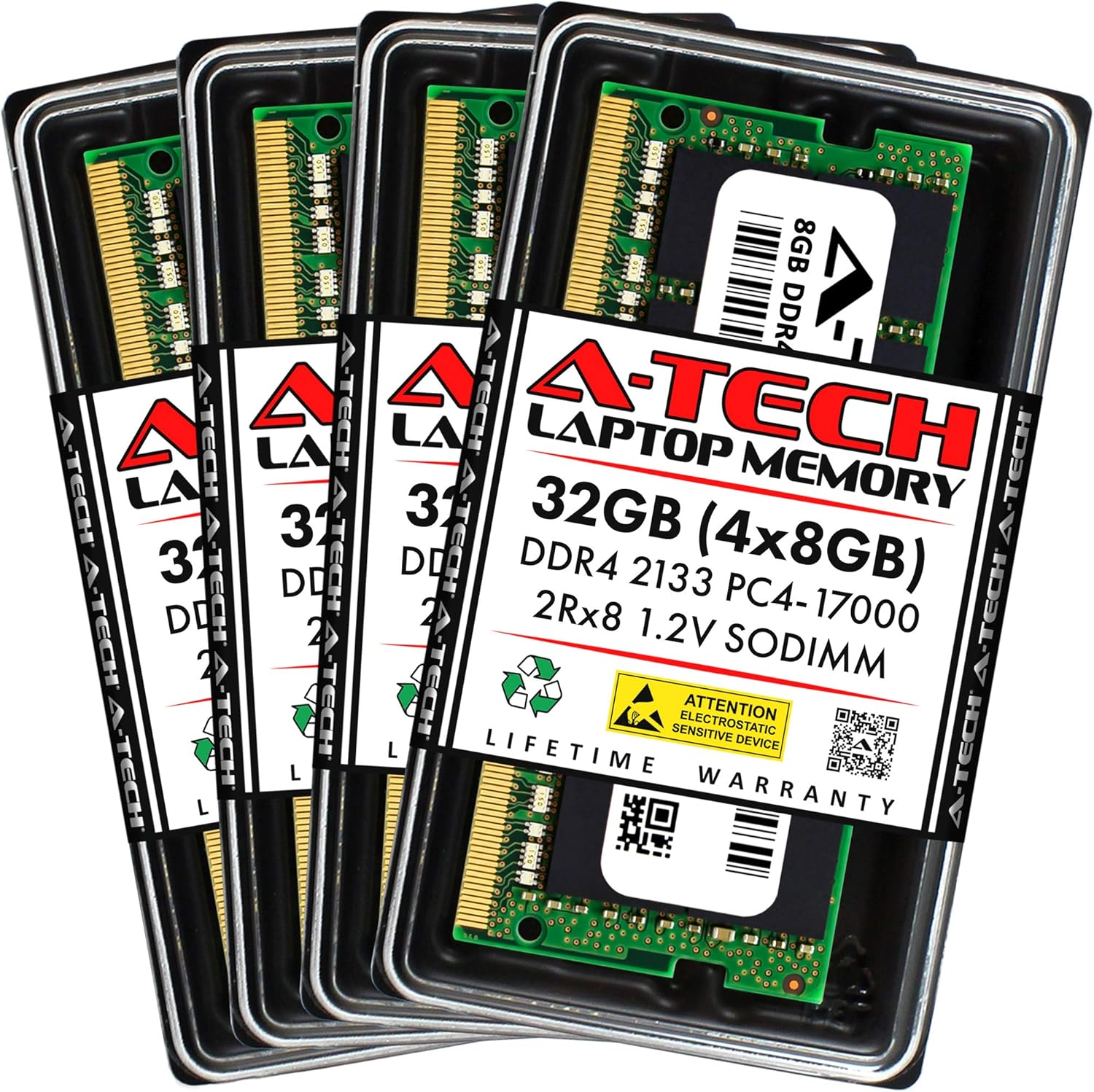 A-Tech 16GB (2x8GB) DDR4 2133MHz SODIMM PC4-17000 2Rx8 Dual Rank 260-Pin CL15 1.2V Non-ECC Unbuffered Notebook Laptop RAM Memory Upgrade Kit