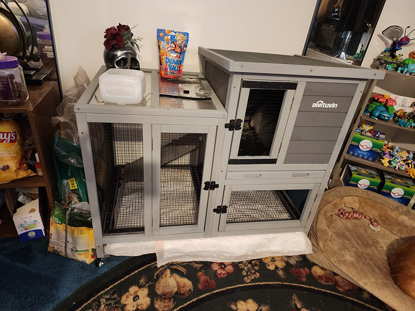 32/mo Finance Aivituvin Rabbit Hutch Bunny Hutch Large Rabbit Cage, Indoor Bunny Cage Outdoor