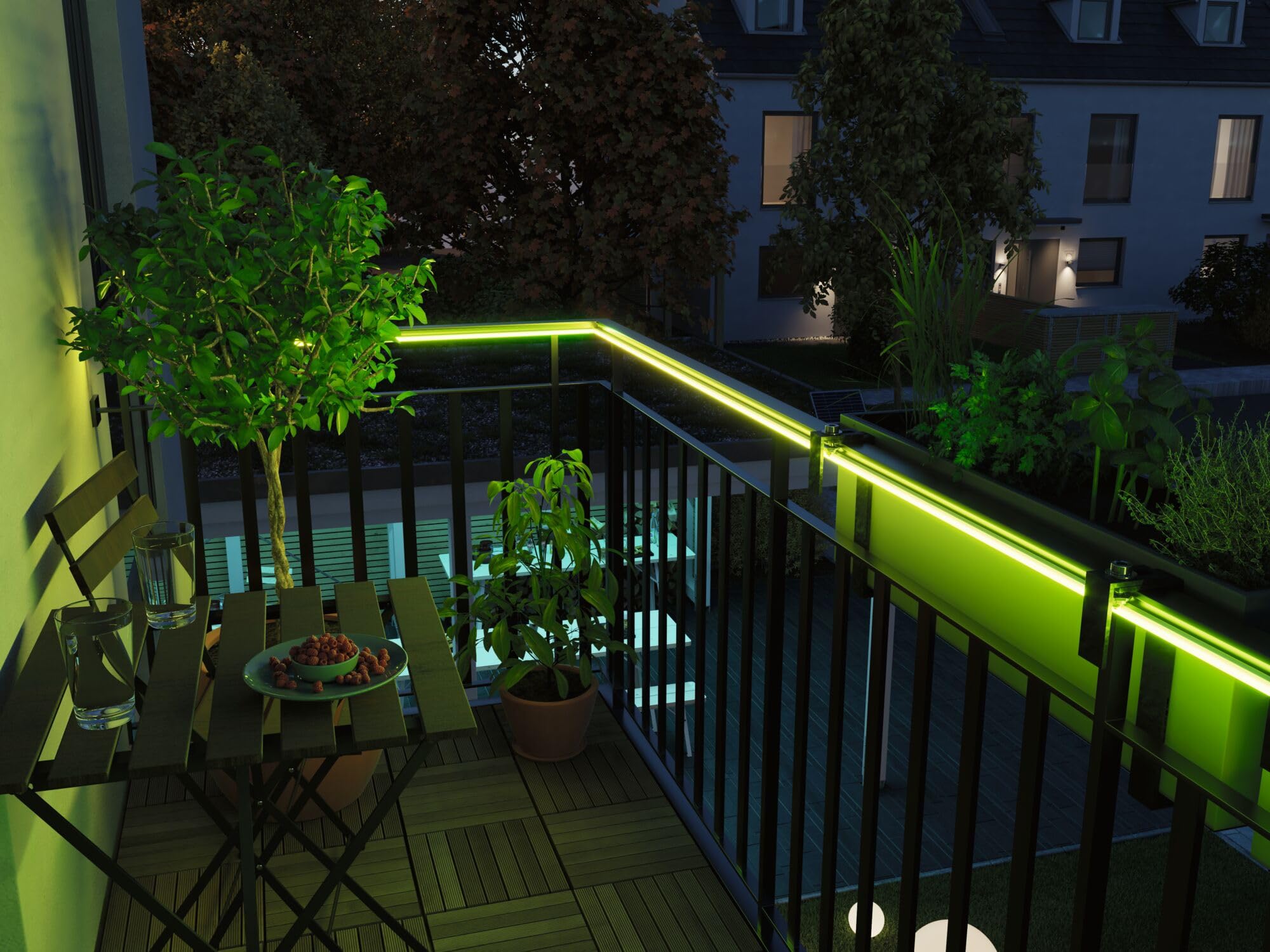 Paulmann 78890 LED Stripe SimpLED Outdoor 5m IP65 72LEDs/m RGB incl. 1x30 Watt dimmbar Lichtband Weiß Kunststoff