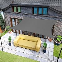 Sunnylaxx Téglalap Alakú Napvitorla, 4x4m Krém Színű Árnyékoló, UV-Sugárzás Elleni Védelem 95%, Vízálló Poliészter, Kerthez, Teraszhoz 1