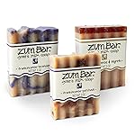 Zum Indigo Wild Goat\'s Milk Soap Bar - Bar Soap for Hands & Body Made with Essential Oils - 3 oz - Frankincense Blends (3 Pack)