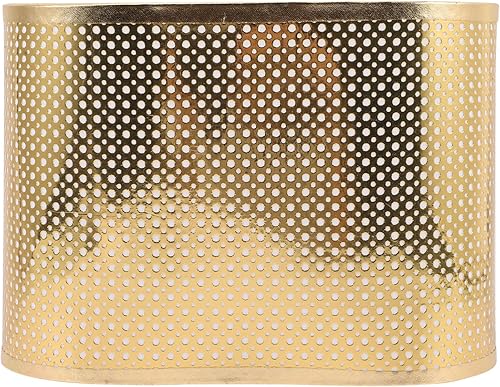 Gadpiparty Pantalla de lámpara ovalada pequeña lámpara de mesa con clip en bombilla de tela de repuesto para cubierta de luz Accesorios para lámpara