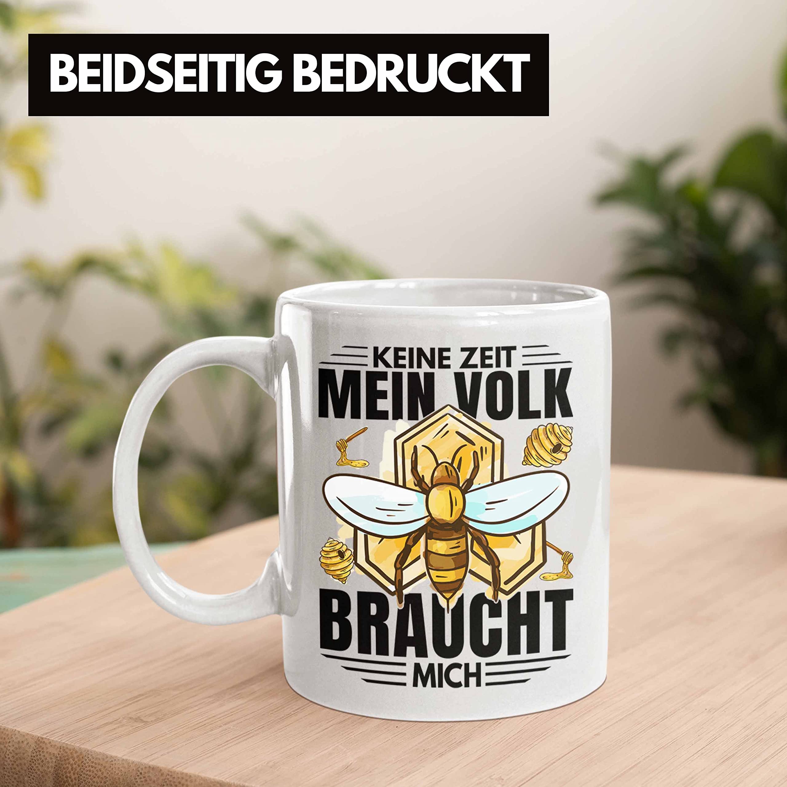 Trendation Imker-Tasse Mit Spruch „Zuhause Ist Da Wo Mein Volk Ist“ – Spülmaschinenfest, Beidseitig Bedruckt