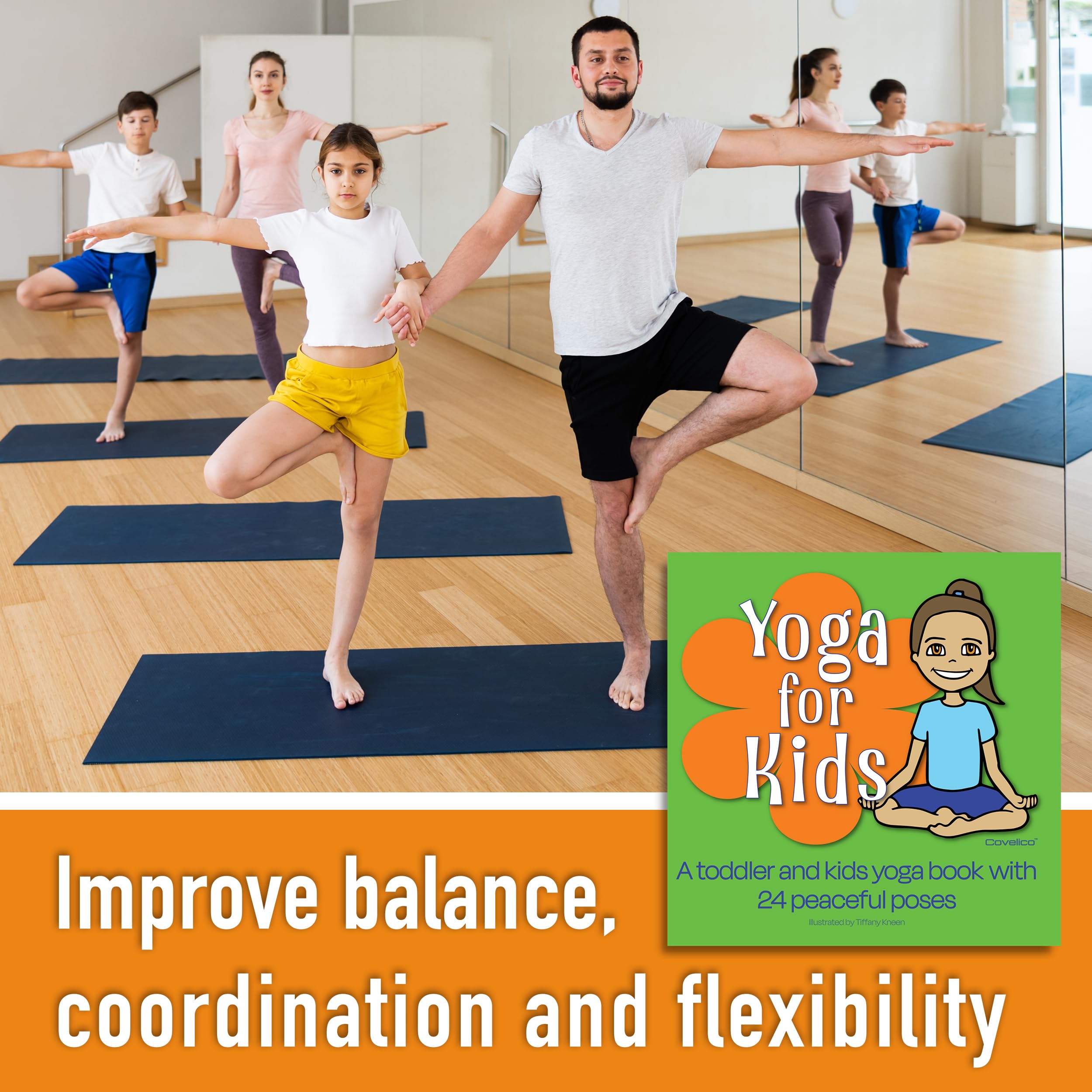 Yoga for Kids - A Calming Kids Yoga Book with 24 Vibrant Colored Yoga Kids Posing. Engaging Toddler yoga, Kids Yoga & Night Time Yoga for Kids. Yoga Book for Kids for Kindergarten, Preschool & School - Image 5