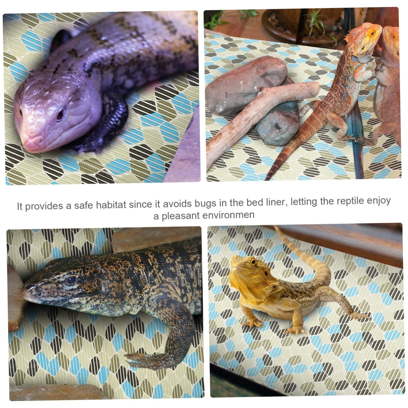 Tappetino per Terrario Rettili Riutilizzabile in Poliestere | Tartarughe e Serpenti, Superficie Confortevole, Accessorio per Fondo Vasca, Dimensione Standard