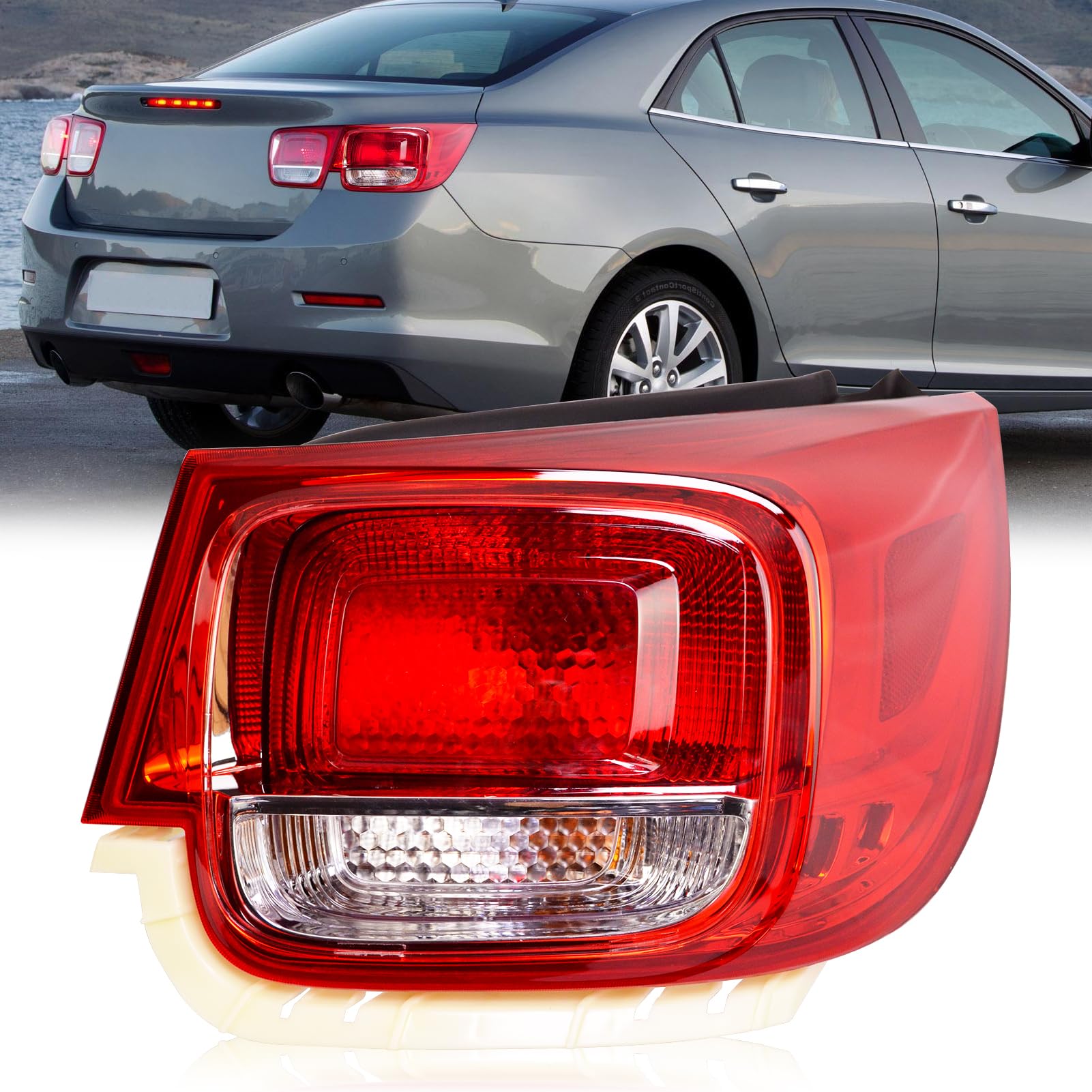 BOGYLTail Linght Assembly Compatible with For Chevy Malibu 2012 Rear Taillight Outer Assembly(Right Passenger Side)