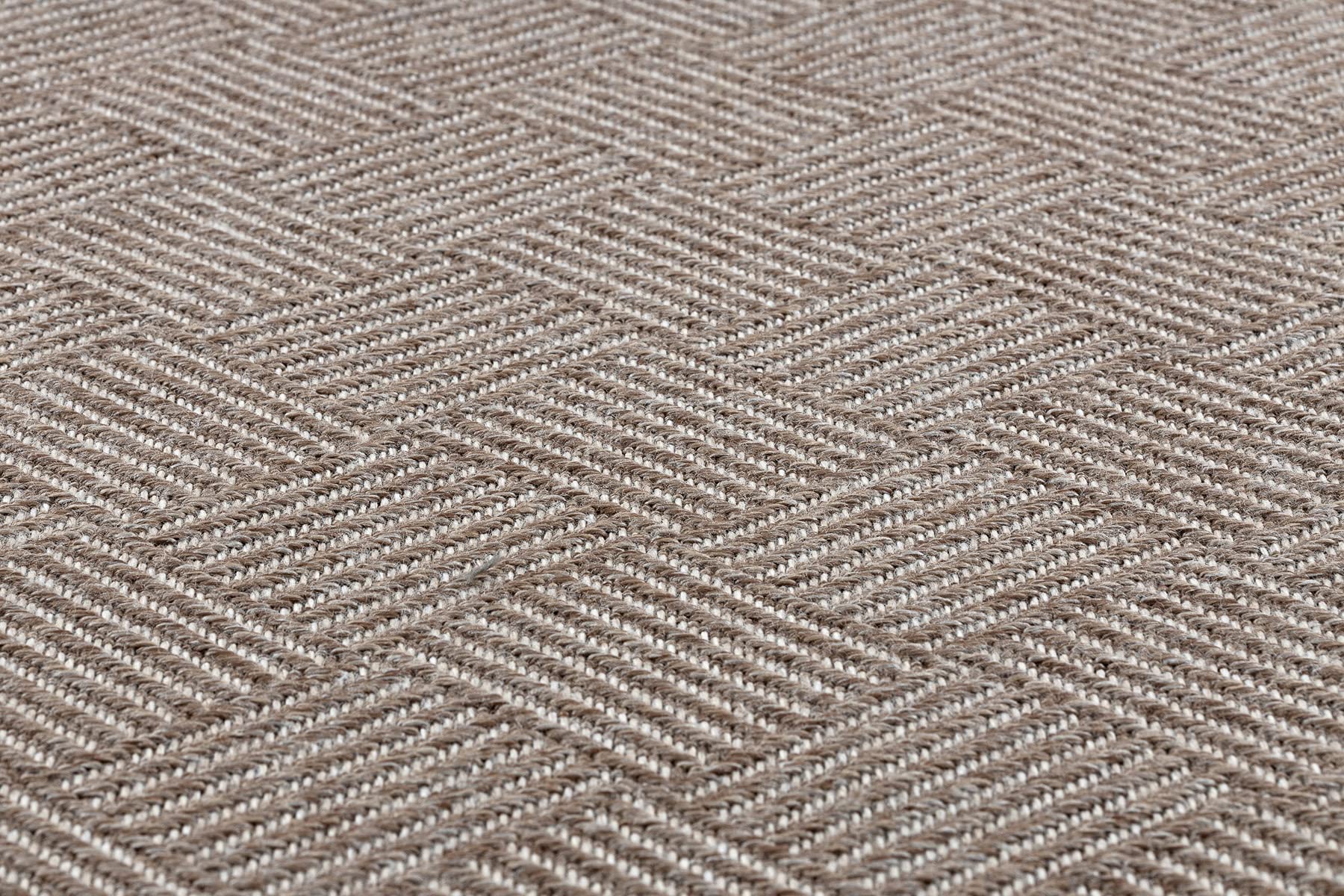 Dywan House SISAL 40350 diamenty, płasko tkany, efekt wełny beżowy 80x150 cm beżowy